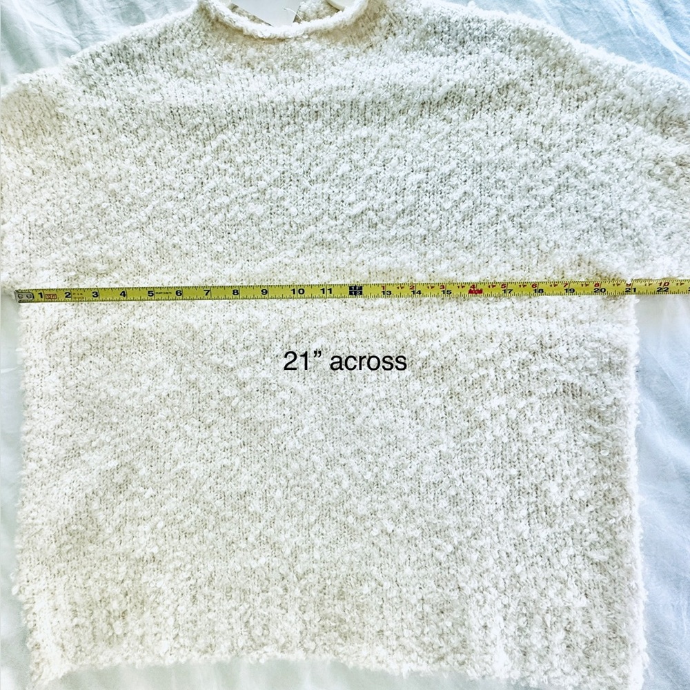 NWT J.Crew cream roll-neck boucle sweater size Medium - Picture 9 of 10